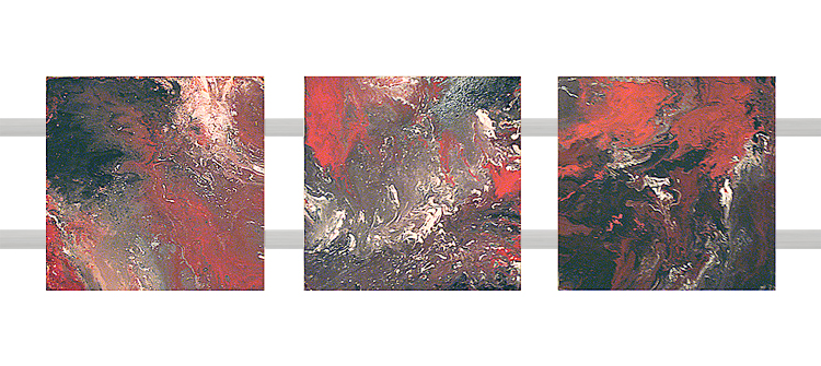 Leinwand + Metall | 3x 50 x 50 cm | 2008